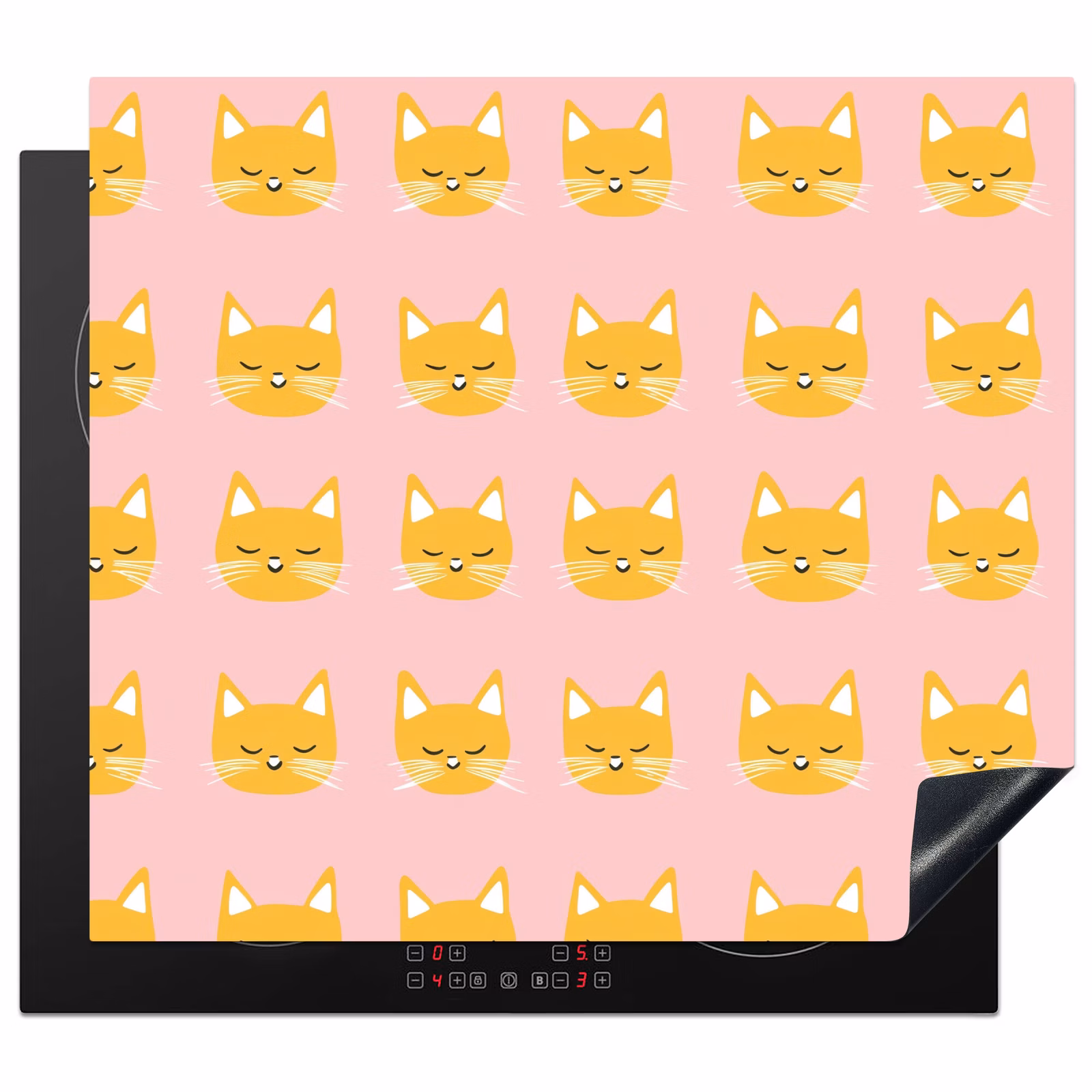 Protection plaque induction - Chats - Motif - Rose — 1