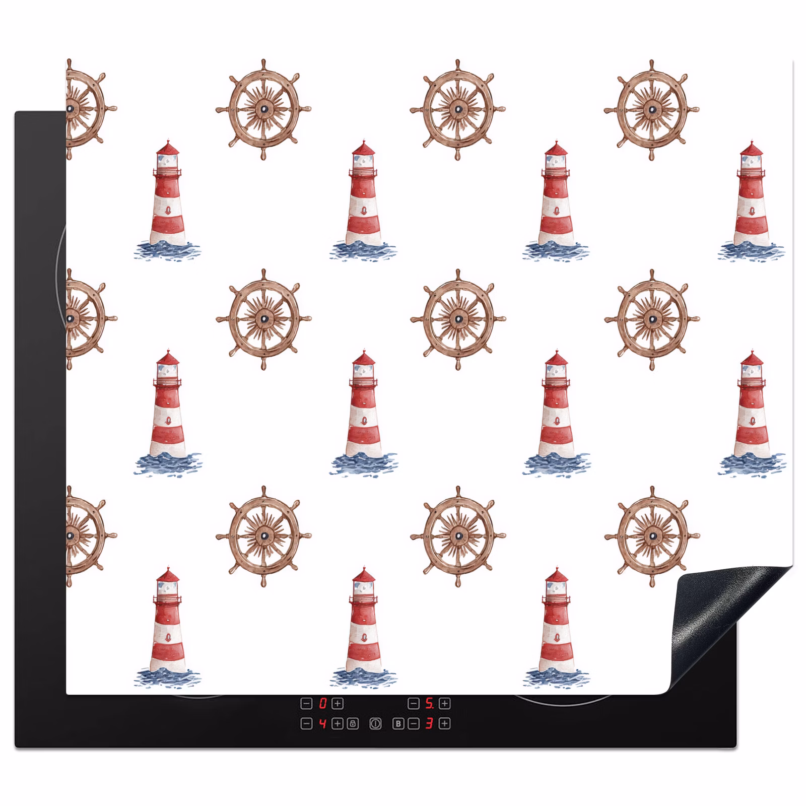 Protection plaque induction - Nautique - Classique - Rouge — 1