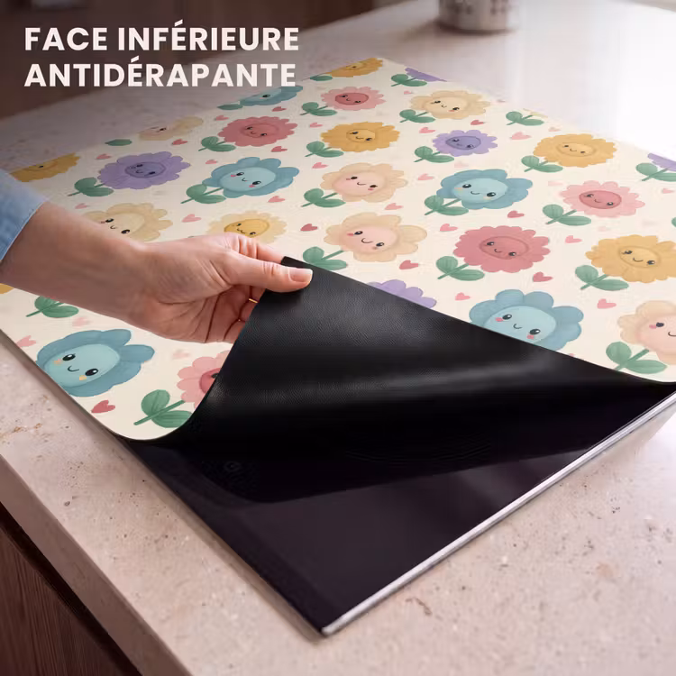 Protection plaque induction - Fleurs - Coeurs - Colorés — 7