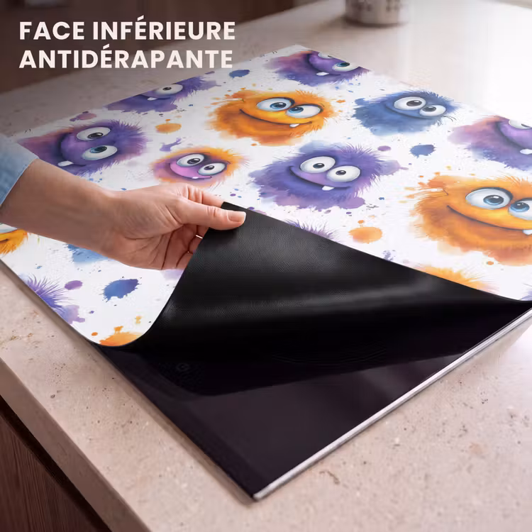 Protection plaque induction - Monstres - Aquarelle - Coloré — 7
