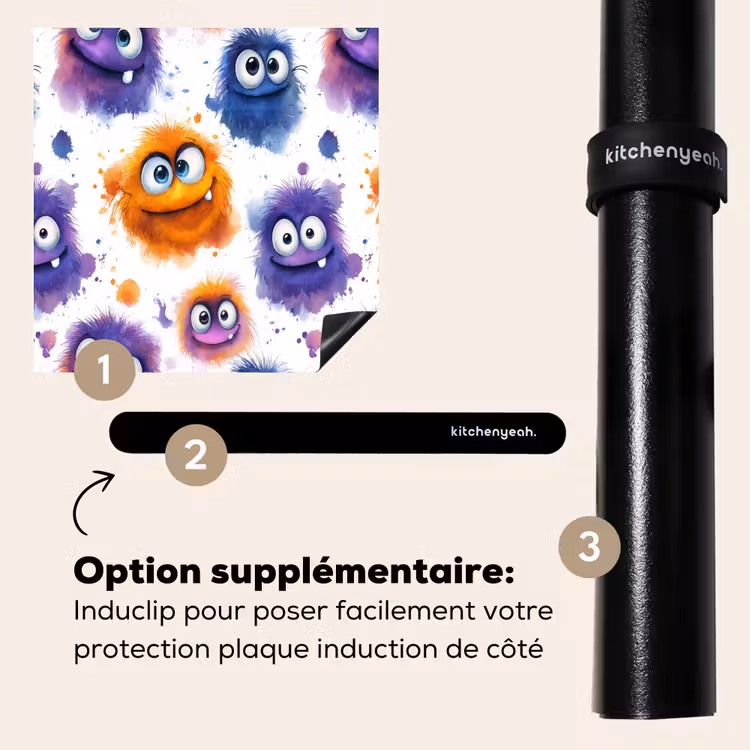 Protection plaque induction - Monstres - Aquarelle - Coloré — 8
