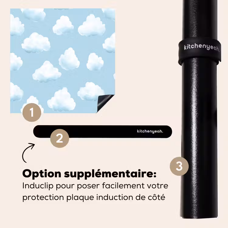 Protection plaque induction - Nuages - Illustration - Bleu — 8