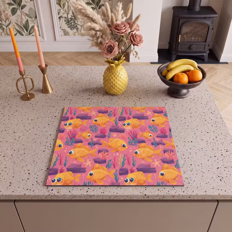 Protection plaque induction - Poisson rouge - Corail - Coloré — 3