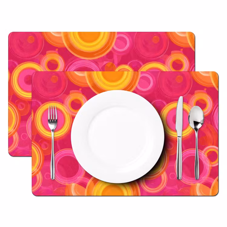 Set de table – 6 pièces - Cercles - Design - Coloré — 2
