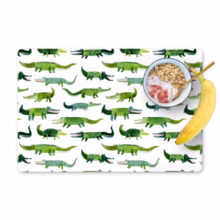 Set de table – 6 pièces - crocodile - Ludique - Vert — 1