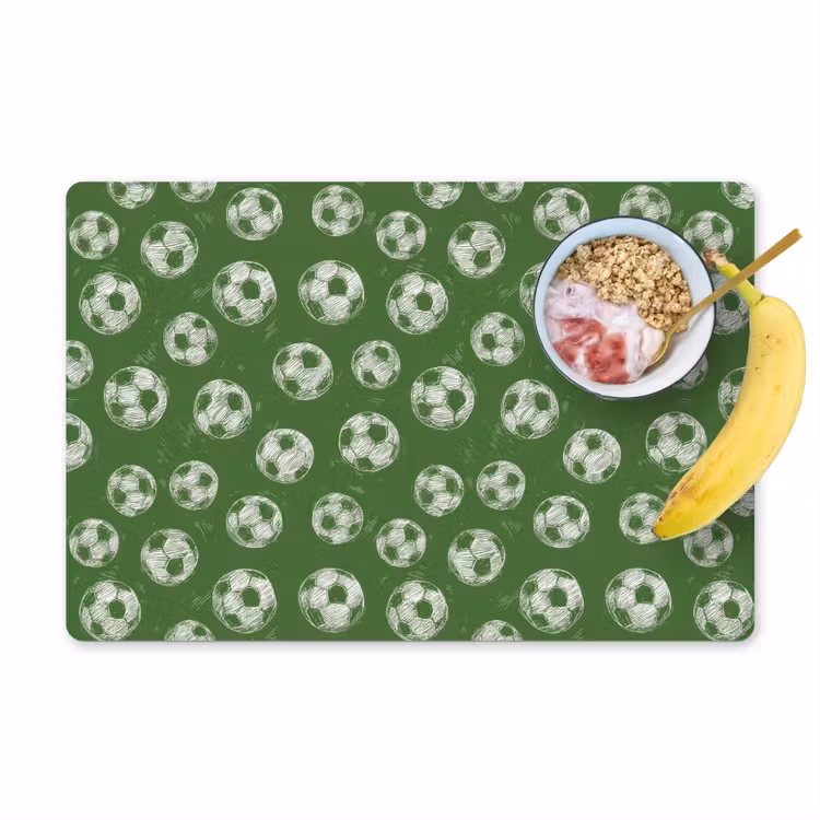 Set de table – 6 pièces - Football - Sport - Vert — 1