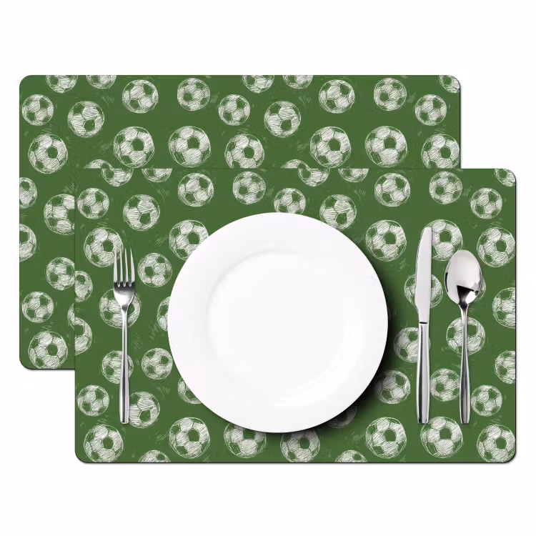 Set de table – 6 pièces - Football - Sport - Vert — 2