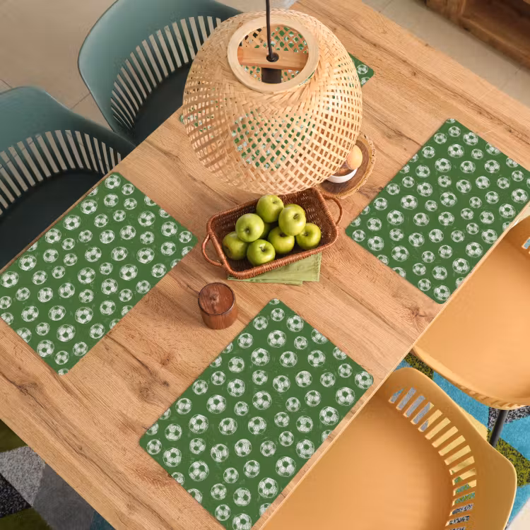 Set de table – 6 pièces - Football - Sport - Vert — 3