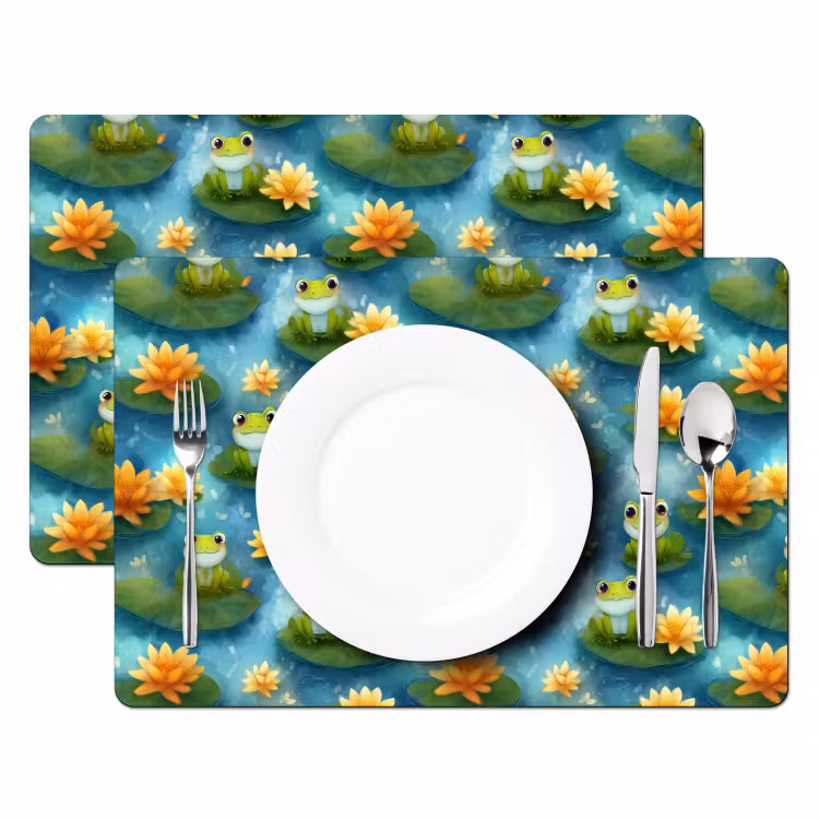 Set de table – 6 pièces - Grenouille - Lys - Vert — 2