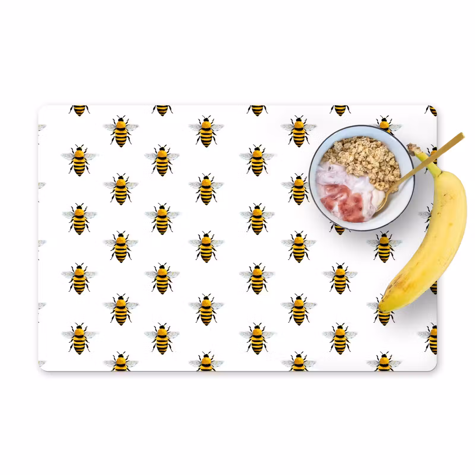 Set de table – 6 pièces - Abeilles - Intemporel - Blanc — 1