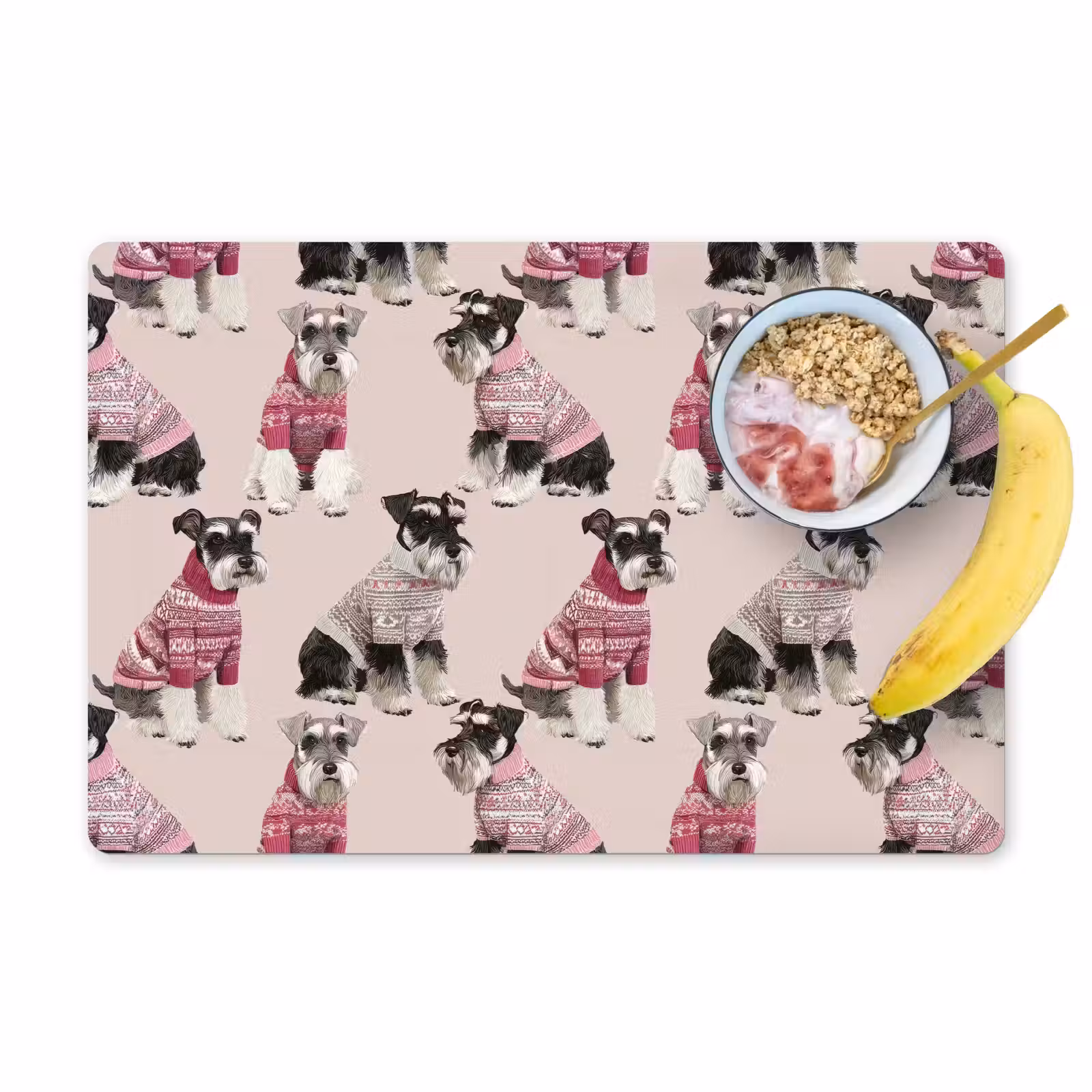Set de table – 6 pièces - Chiens - Pulls - Rouge — 1