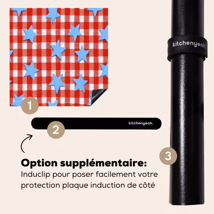 Protection plaque induction - Plaid - Étoiles - Rouge — 8