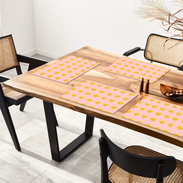 Set de table – 6 pièces - Chats - Motif - Rose — 4