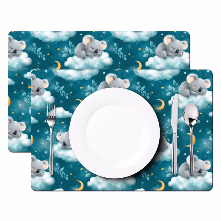 Set de table – 6 pièces - Koalas - Enchanteresse - Bleu — 2