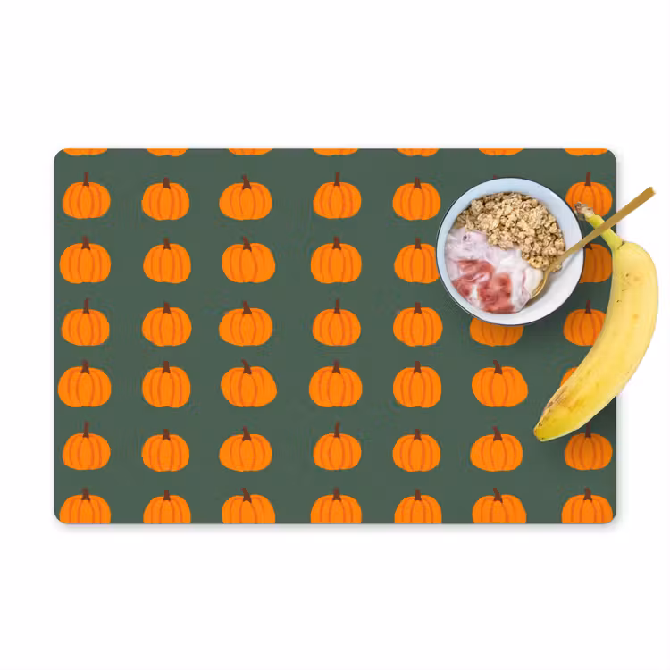 Set de table – 6 pièces - Citrouille - Motif - Orange — 1