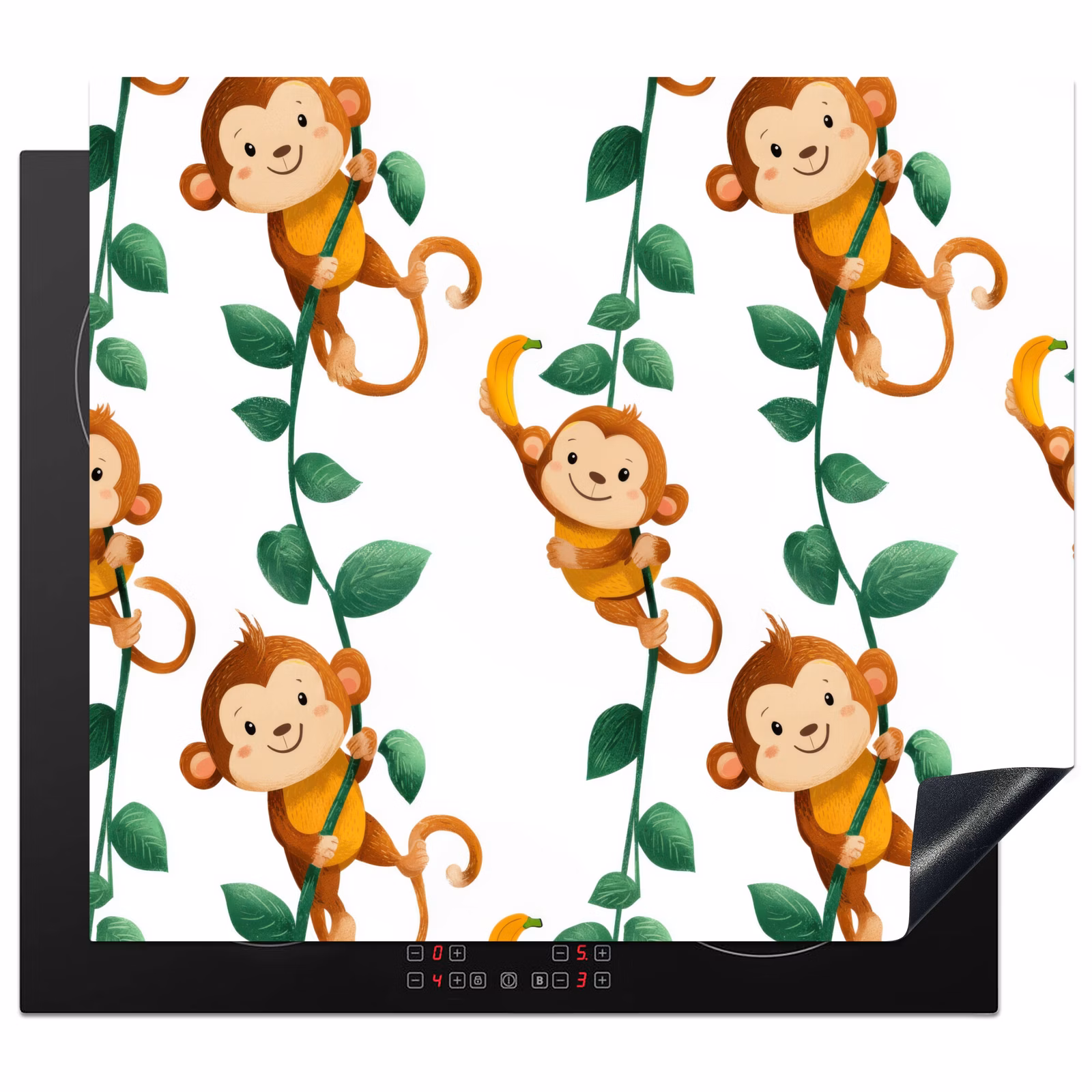 Protection plaque induction - Singes - Lianes - Colorées — 1