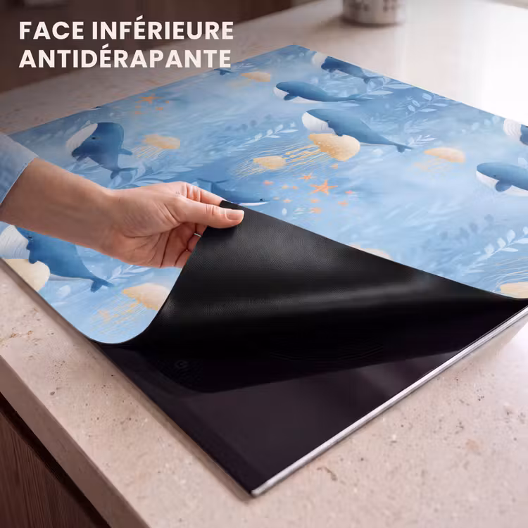 Protection plaque induction - Baleines - Océan - Bleu — 7