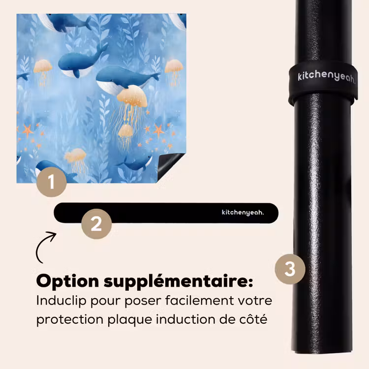 Protection plaque induction - Baleines - Océan - Bleu — 8