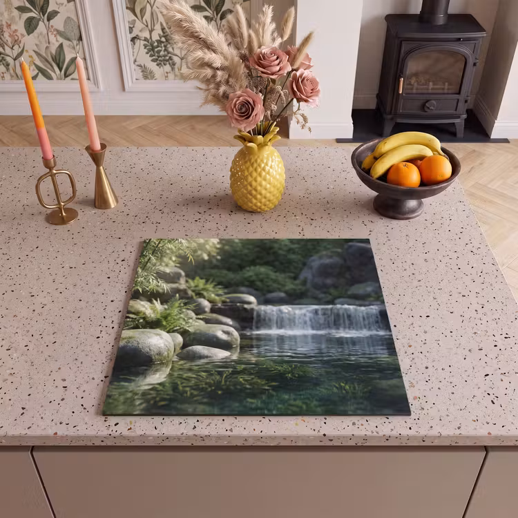 Protection plaque induction - Ruisseau - Cascade - Nature - Vert — 3