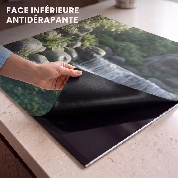 Protection plaque induction - Ruisseau - Cascade - Nature - Vert — 7