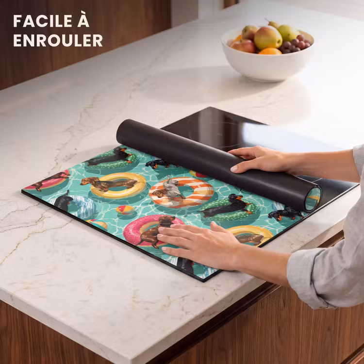 Protection plaque induction - Teckels - Piscine - Coloré — 6