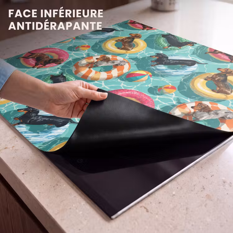 Protection plaque induction - Teckels - Piscine - Coloré — 7