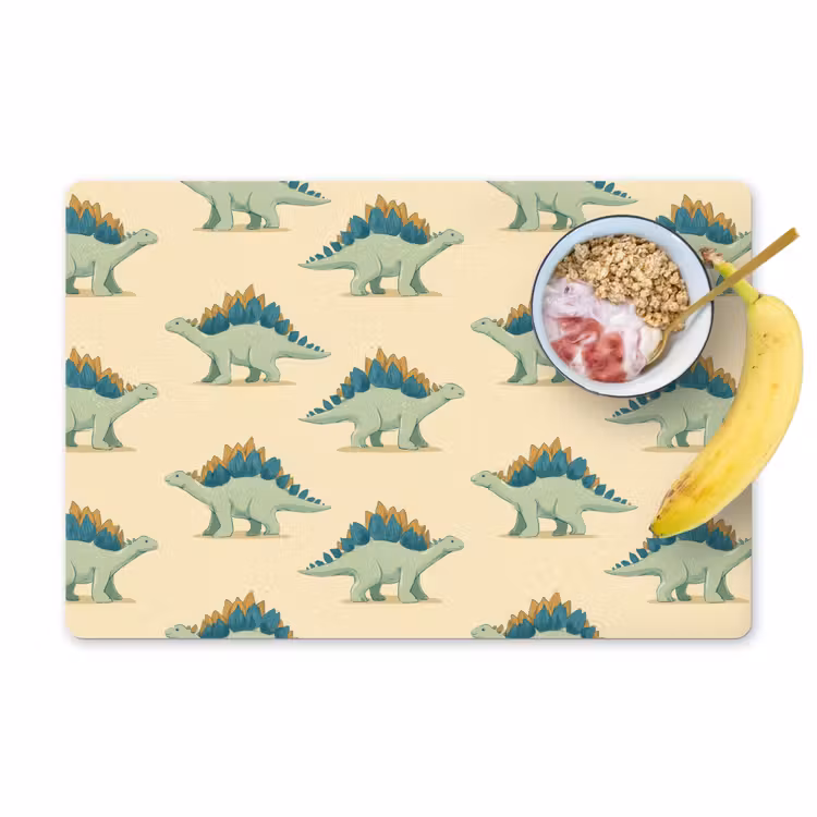 Set de table – 6 pièces - Dino - Motif - Vert — 1