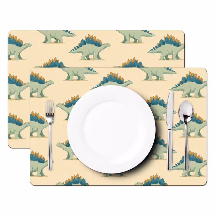 Set de table – 6 pièces - Dino - Motif - Vert — 2