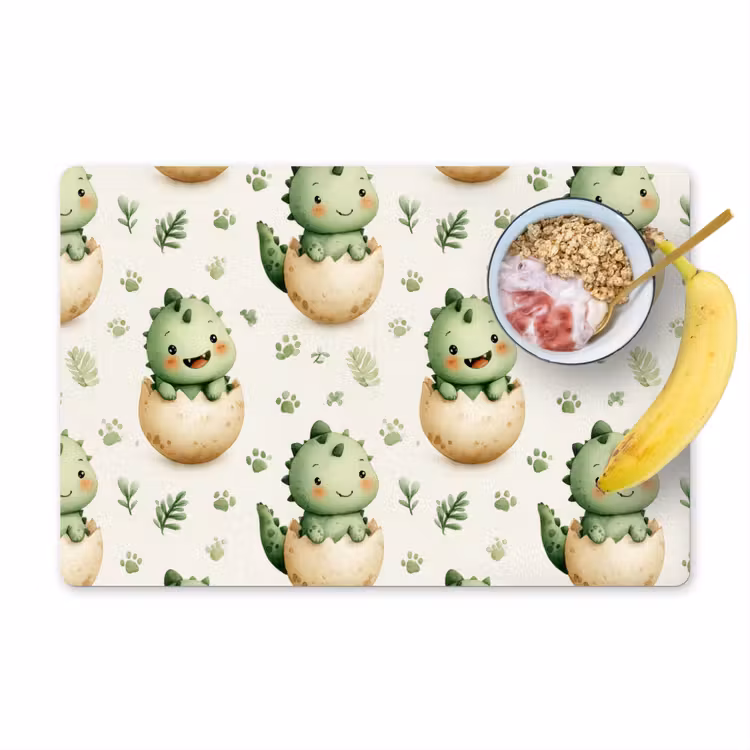 Set de table – 6 pièces - Dino - Œufs - Vert — 1