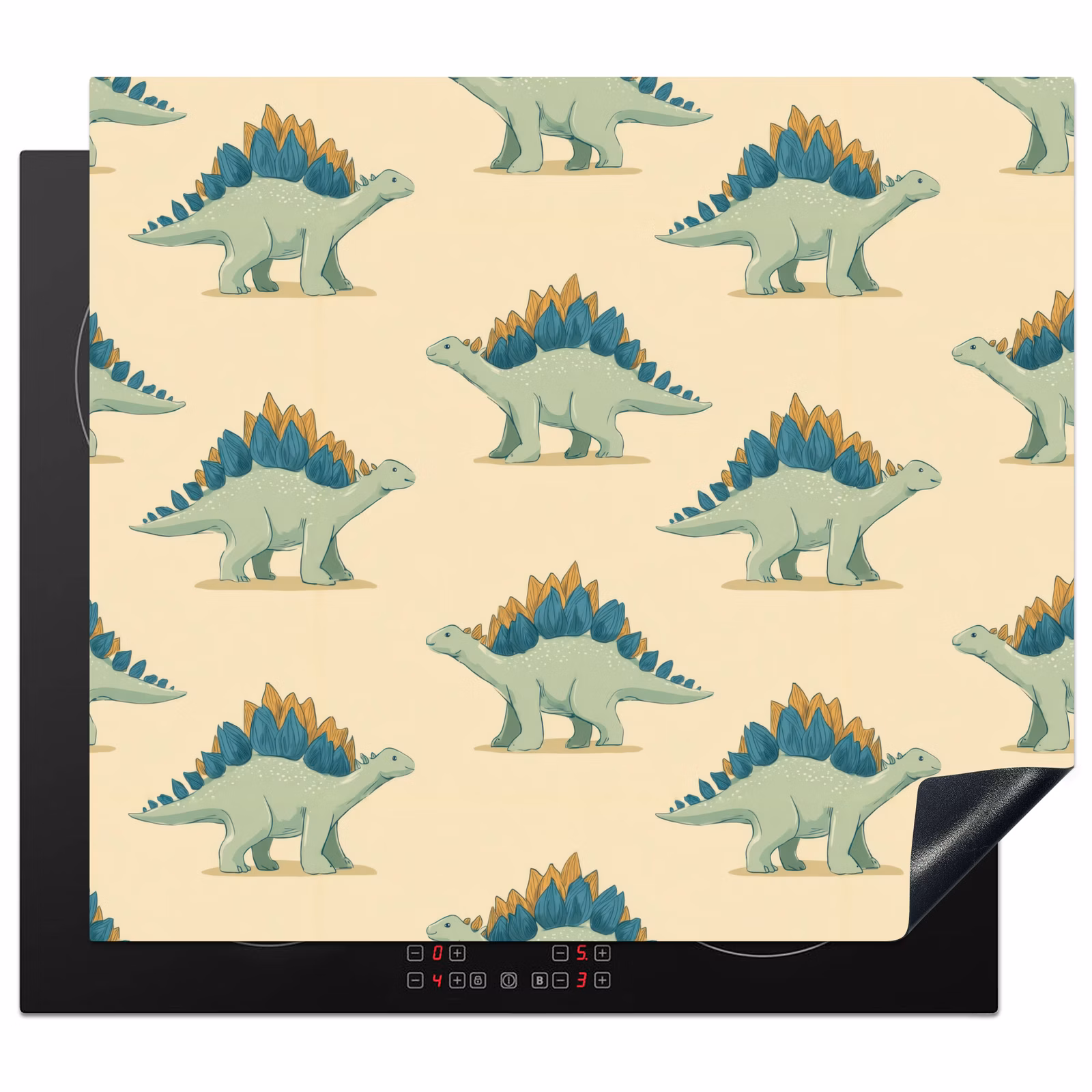 Protection plaque induction - Dino - Motif - Vert — 1