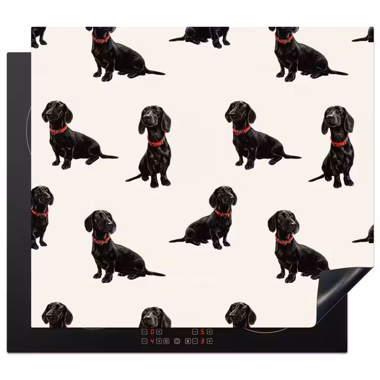 Protection plaque induction - Chien - Motif - Noir — 1