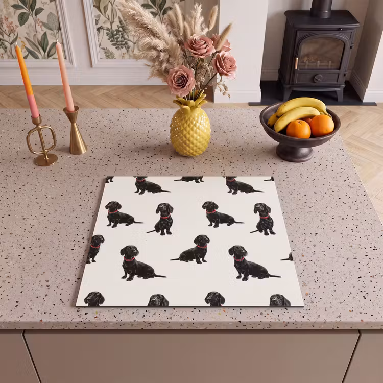 Protection plaque induction - Chien - Motif - Noir — 3