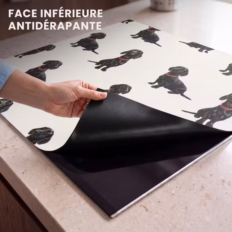 Protection plaque induction - Chien - Motif - Noir — 7