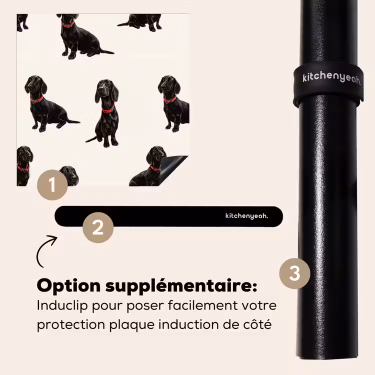 Protection plaque induction - Chien - Motif - Noir — 8