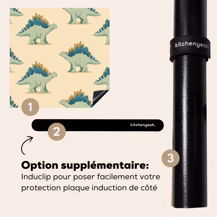 Protection plaque induction - Dino - Motif - Vert — 8
