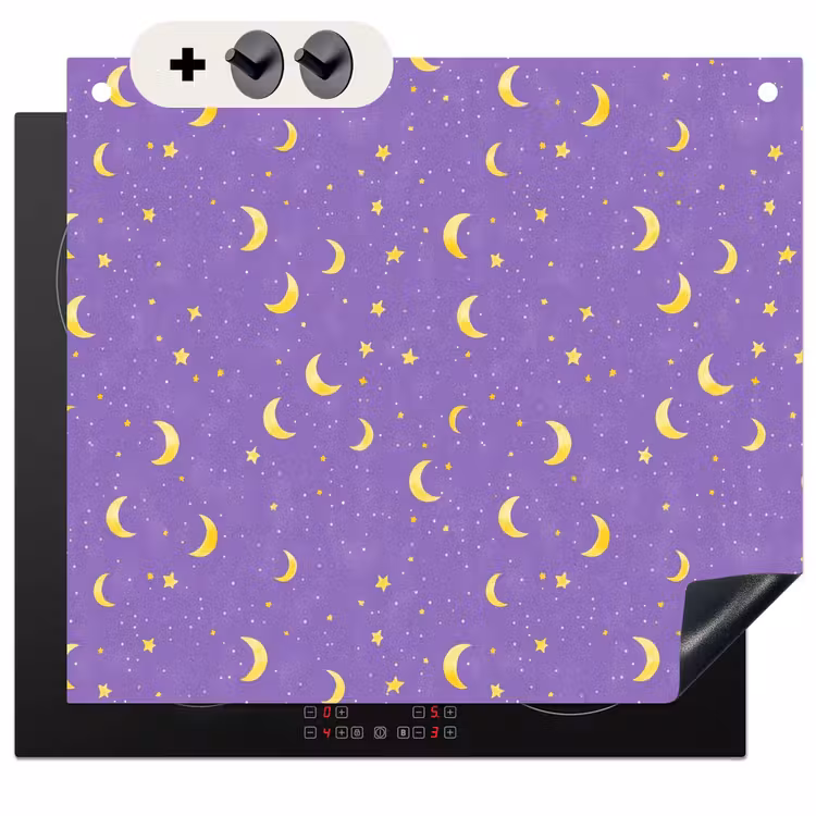Protection à induction avec crochets - Crinière - Étoiles - Violet — 3