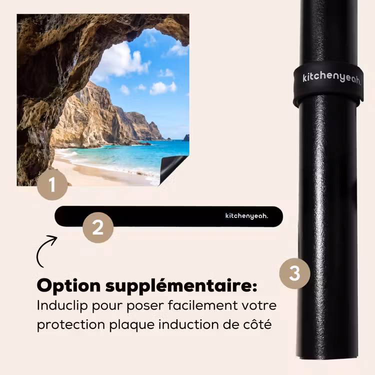 Protection plaque induction - Grotte - Plage - Mer - Bleu — 8
