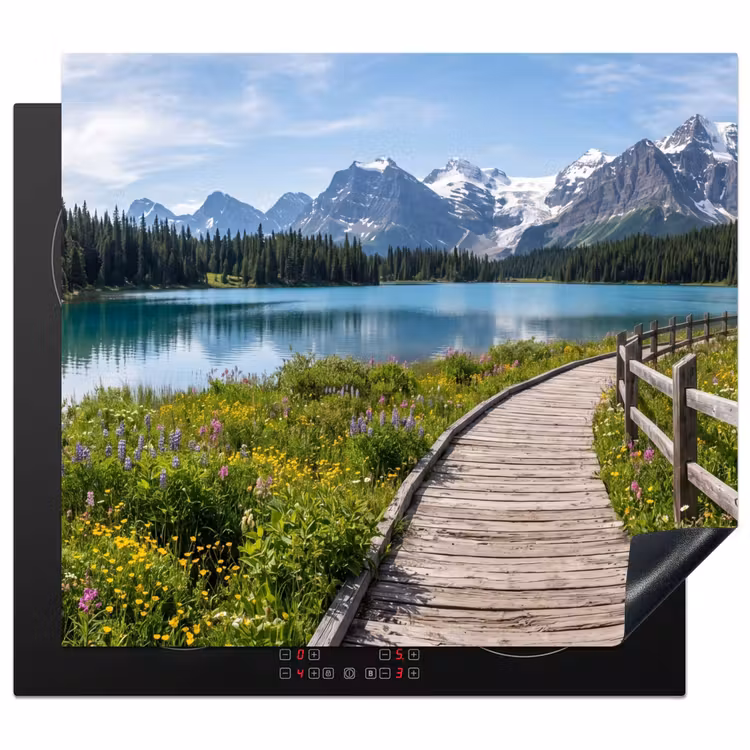 Protection plaque induction - Montagnes - Lac - Paysage - Bleu — 1