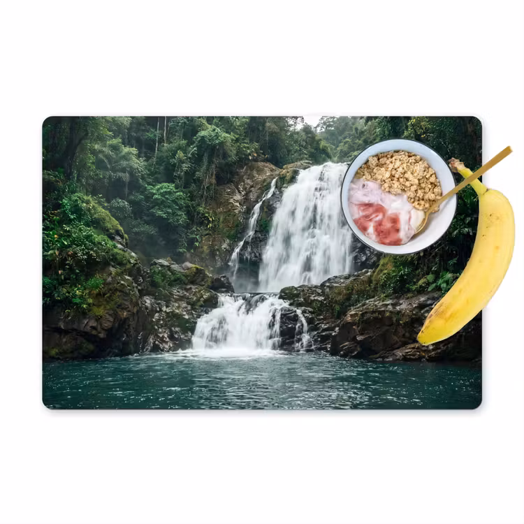 Set de table – 6 pièces - Cascade - Forêt - Nature - Vert — 1