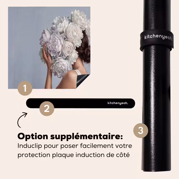 Protection plaque induction - Fleurs - Femme - Blanc — 8