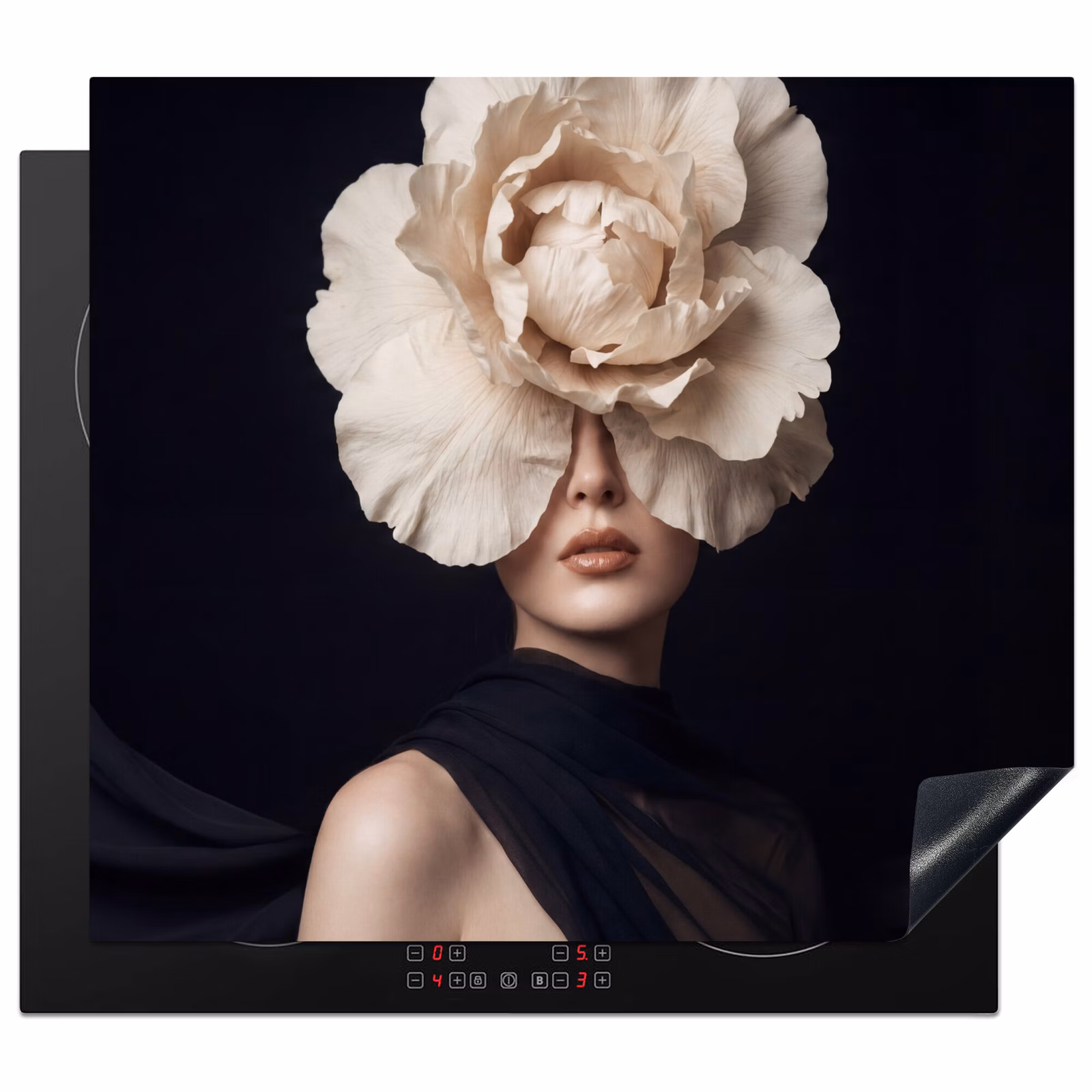 Protection plaque induction - Rose - Intemporel - Noir — 1