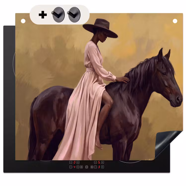 Protection à induction avec crochets - Cheval - Classique - Ocre — 3