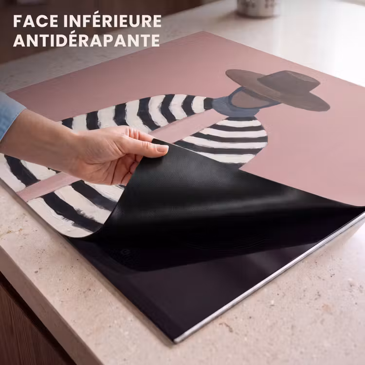 Protection plaque induction - Graphique - Femme - Rose — 7