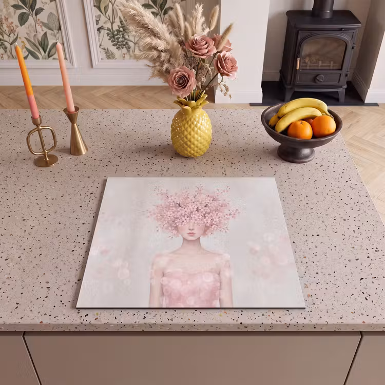 Protection plaque induction - Portrait - Fleur de cerisier - Rose — 3