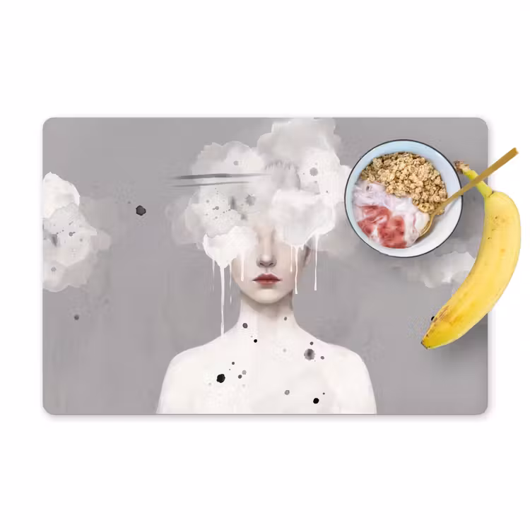 Set de table – 6 pièces - Femme - Nuage - Gris — 1