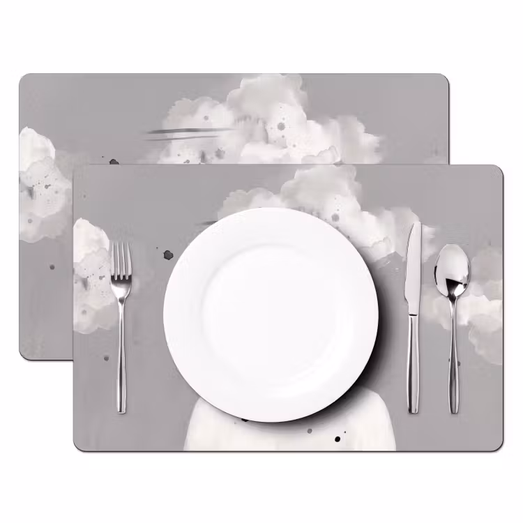 Set de table – 6 pièces - Femme - Nuage - Gris — 2