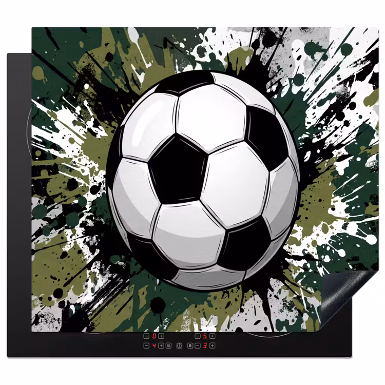 Protection plaque induction - Football - Peinture - Splashes - Vert — 1