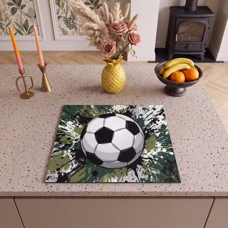 Protection plaque induction - Football - Peinture - Splashes - Vert — 3