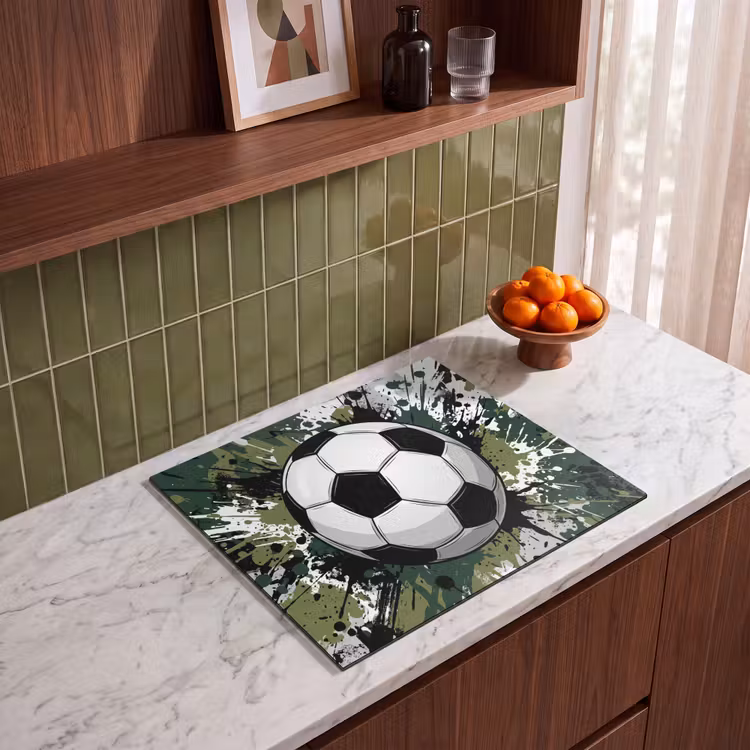 Protection plaque induction - Football - Peinture - Splashes - Vert — 4