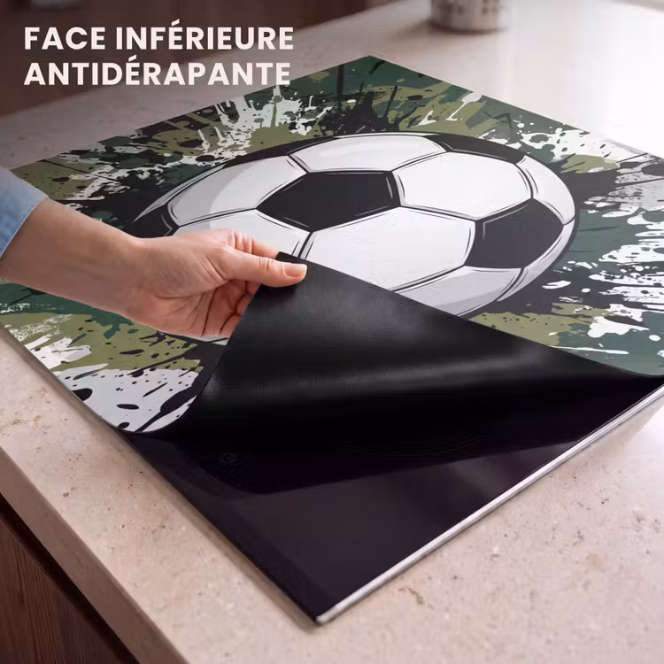 Protection plaque induction - Football - Peinture - Splashes - Vert — 7